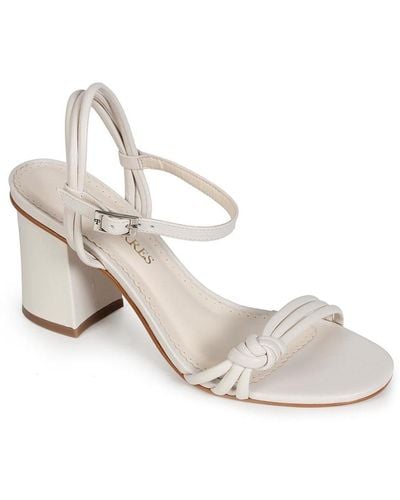 Paula Torres Shoes Sara Block Heel Sandal - White