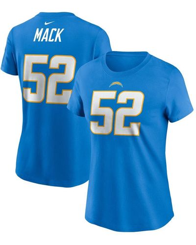 Nike Khalil Mack Los Angeles Chargers Player Name & Number T-shirt - Blue
