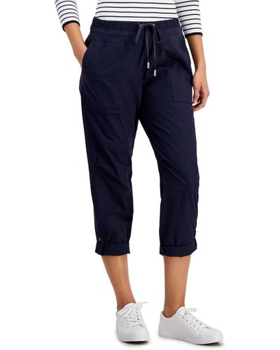 Nautica Jeans Cotton Roll-tab Utility Pants - Blue