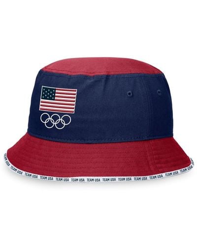 Fanatics Branded Navy Team Usa Bucket Hat - Blue
