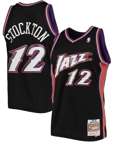 Mitchell & Ness John Stockton Utah Jazz Hardwood Classics 1996-97 Swingman Jersey - Black