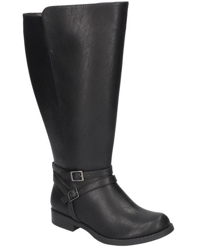 Easy Street Bay Plus Plus Athletic Shafted Extra Wide Calf Tall Boots - Black