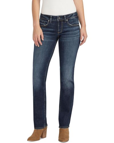Silver Jeans Co. Britt Low-rise Curvy-fit Straight-leg Jeans - Blue