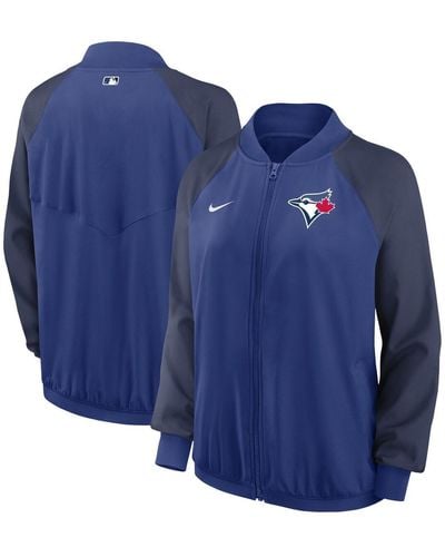 Nike Toronto Blue Jays Authentic Collection Team Raglan Performance Full-zip Jacket