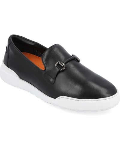 Thomas & Vine Dane Plain Toe Bit Loafer Casual Shoes - Black