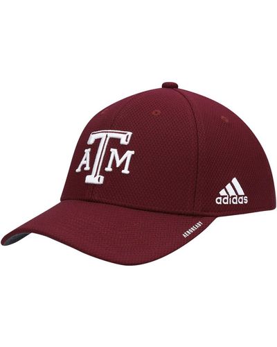 adidas Texas A&m aggies 2021 Sideline Coaches Aeroready Flex Hat - Red