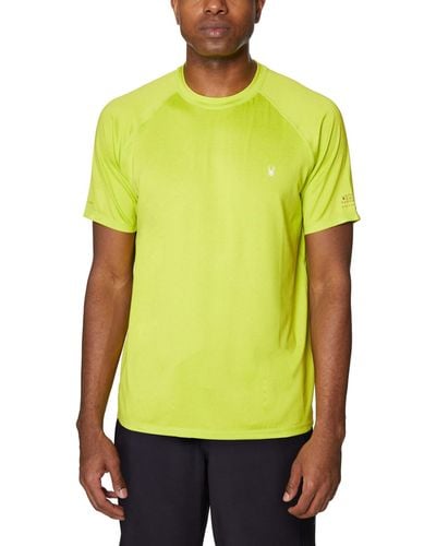 Spyder Standard Short Sleeves Rashguard T-shirt - Yellow