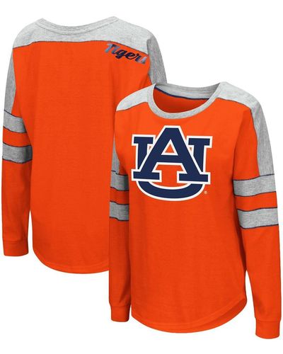Colosseum Athletics Auburn Tigers Trey Dolman Long Sleeve T-shirt - Orange