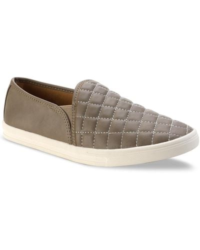 Sun & Stone Sun + Stone Mariam Quilted Slip On Sneakers - Gray
