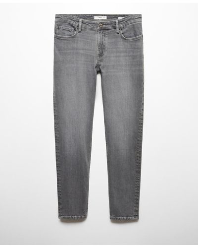 Mango Jan Slim-fit Jeans - Gray
