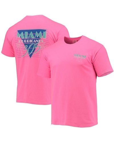 Image One Miami Hurricanes Miami Vice 305 T-shirt - Pink
