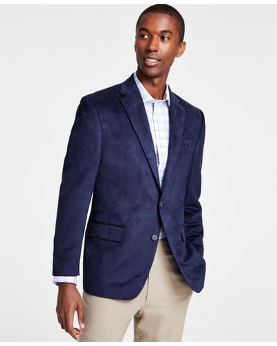 Navy top suede blazer