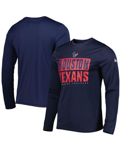 KTZ Houston Texans Combine Authentic Offsides Long Sleeve T-shirt - Blue