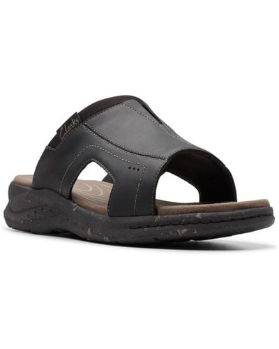 Clarks Collection Walkford Band Sandals - Black