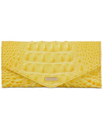 Brahmin Veronica Melbourne Embossed Leather Wallet - Yellow