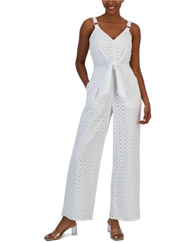 INC International Concepts Ruffled Cold Shoulder Jumpsuit main image 1