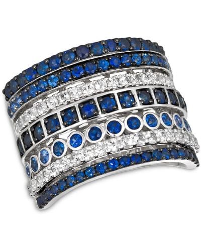 Le Vian Multi-sapphire Multi-row Statement Ring (2-5/8 Ct. T.w. - Blue