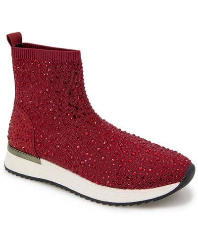 Kenneth Cole Cameron Jewel High Top Sneakers - Red