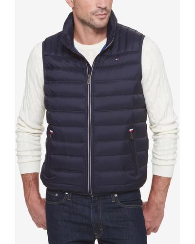 Tommy Hilfiger Lightweight Ultra Loft Quilted Puffer Vest - Blue