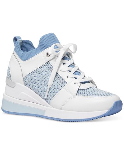 Michael Kors Michael Georgie Knit Lace-up Sneaker Sneakers - Blue