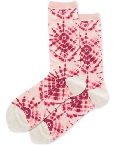 Hot Sox Tie-dye Crew Socks - Pink