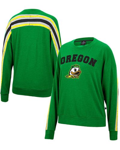 Colosseum Athletics Oregon Ducks Team Oversized Pullover Sweatshirt - Green