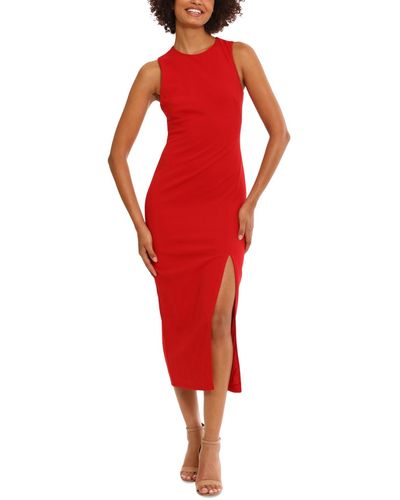 Donna Morgan Side-slit Cutout-back Dress - Red