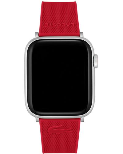 Lacoste Petit Pique Silicone Strap For Apple Watch 42mm/44mm - Red