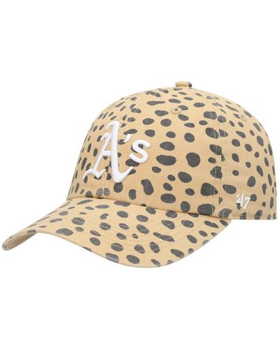 '47 Tan Oakland Athletics Cheetah Clean Up Adjustable Hat - Multicolor