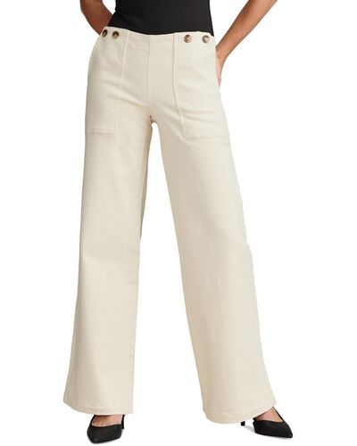 Lucky Brand Palazzo Wide-leg Jeans - Natural