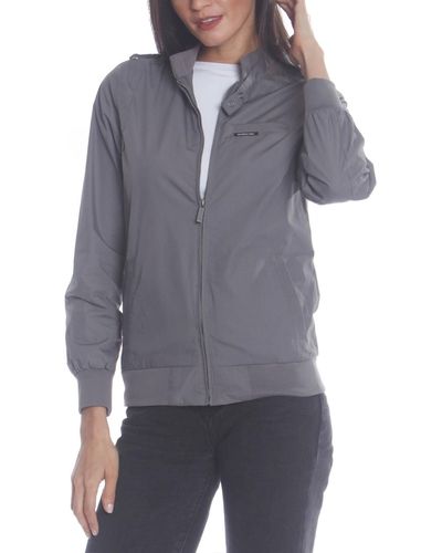 Members Only Classic Iconic Racer Jacket (slim Fit) - Gray