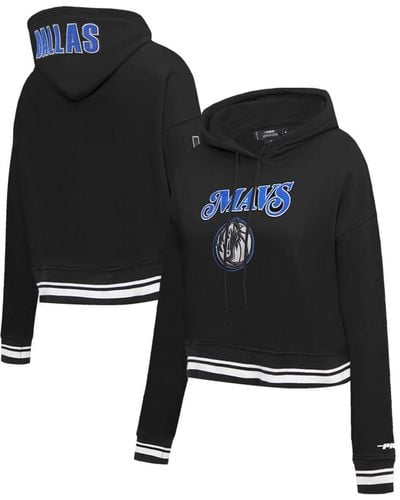 Pro Standard Dallas Mavericks 2023/24 City Edition Cropped Pullover Hoodie - Black