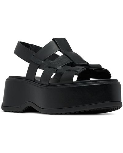 Sorel Dayspring Slingback Platform Sandals - Black