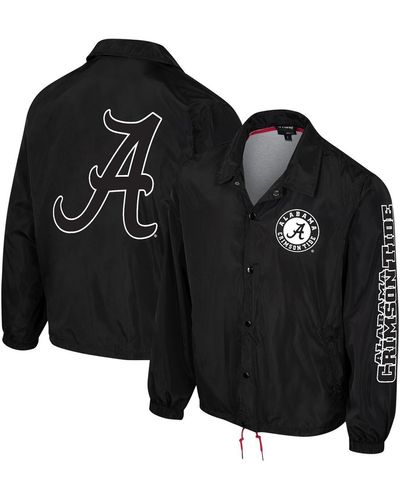 The Wild Collective And Alabama Crimson Tide Coaches Full-snap Jacket - Black