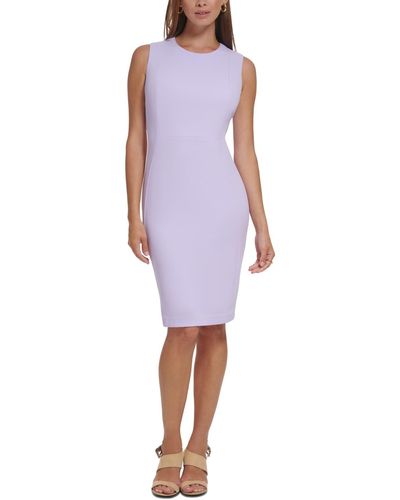 Calvin Klein Sleeveless Sheath Dress - Purple