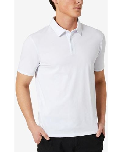 Kenneth Cole Performance Button Polo - White