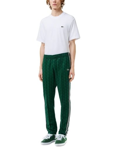Lacoste Geo Print Elastic-waist Pants - Green