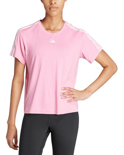 adidas Aeroready Train Essentials 3-stripes T-shirt - Pink