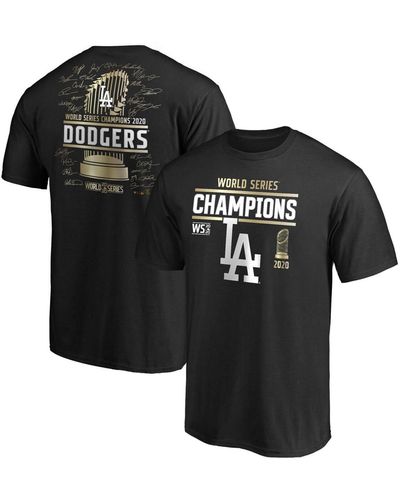 Fanatics Big And Tall Los Angeles Dodgers 2020 World Series Champions Signature Roster T-shirt - Black