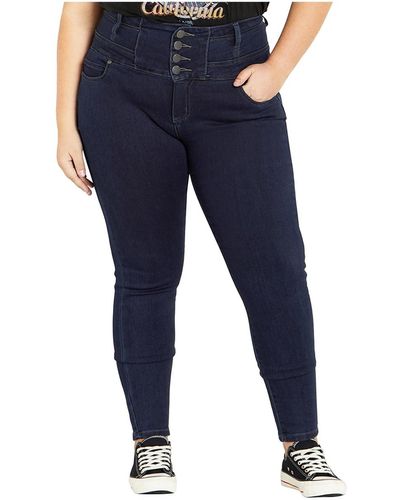 City Chic Plus Size Harley Zoey Jean - Blue
