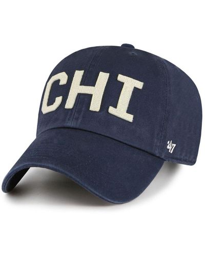 '47 Navy Chicago Bears Finley Clean Up Adjustable Hat - Blue