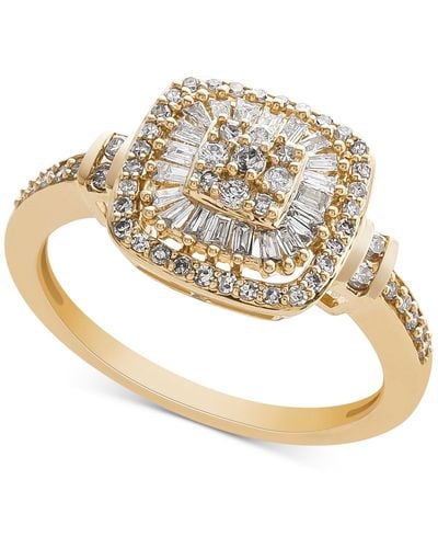 Macy's Diamond Vintage-inspired Ring (1/2 Ct. T.w. - Metallic