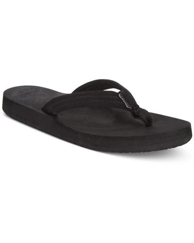 Reef Cushion Breeze Thong Flip-flop Flatform Sandals - Black