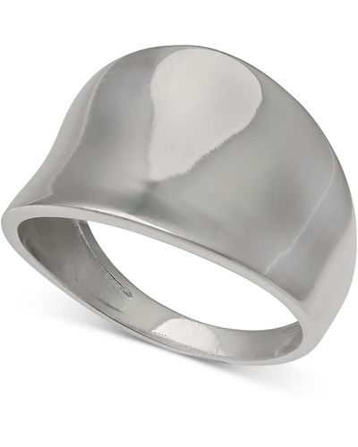 Giani Bernini Concave Sculptural Statement Ring - Metallic