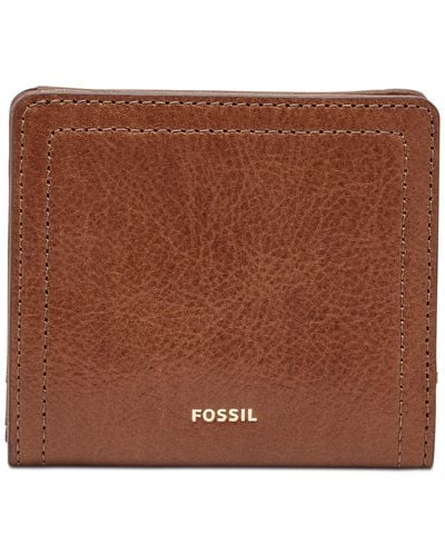 Fossil Logan Leather Small Bifold Wallet - Brown