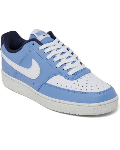 Nike Court Vision Low Casual Sneakers From Finish Line - Blue
