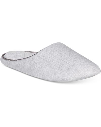 Charter Club Pointelle Closed-toe Slippers - Gray