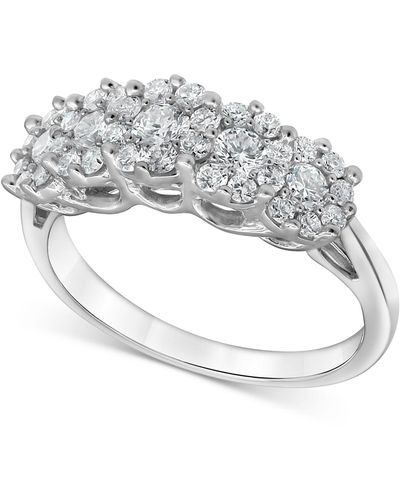 Forever Grown Diamonds Lab-created Diamond Horizontal Cluster Statement Ring (1 Ct. T.w. - White