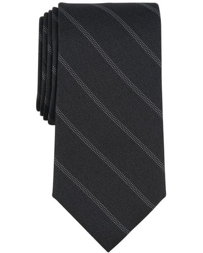 Michael Kors Farrington Stripe Tie - Black