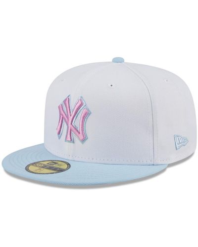 KTZ New York Yankees Spring Color Basic Two-tone 59fifty Fitted Hat - Blue